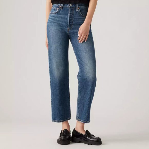 Levi's Ribcage Straight Ankle Button Fly Jeans - Picture 1 of 8